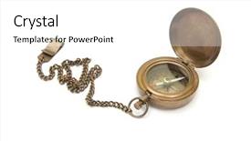  Presentation with vintage compass - Audience pleasing PPT theme consisting of sales up down - young woman hold with shopping backdrop and a coral colored foreground