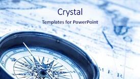  Presentation with vintage compass - Audience pleasing theme consisting of vintage compass on a map backdrop and a sky blue colored foreground