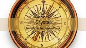  Presentation with vintage compass - Presentation design having vintage compass on white background background and a gold colored foreground