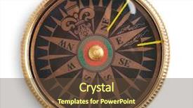  Presentation with vintage compass - PPT theme enhanced with vintage compass on white background background and a tawny brown colored foreground