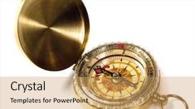  Presentation with vintage compass - Beautiful PPT theme featuring vintage compass on white background backdrop and a yellow colored foreground