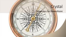  Presentation with vintage compass - Colorful presentation theme enhanced with vintage compass backdrop and a coral colored foreground
