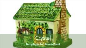  Presentation with lid - Presentation theme having vintage cottage design sugar bowl background and a forest green colored foreground