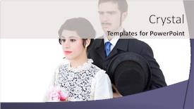  Presentation with wedding white - Amazing slide deck having geometry of virtual space series composition of abstract shapes colors and elements with metaphorical relationship to virtual reality technology science and design backdrop and a tawny brown colored foreground