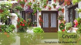  Presentation with cordoba - Colorful presentation enhanced with vintage courtyard typical house backdrop and a gold colored foreground