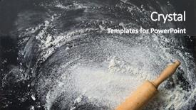  Presentation with baking vintage - Slides featuring vintage culinary - baking background with the rolling background and a dark gray colored foreground