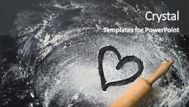  Presentation with culinary - Presentation theme consisting of vintage culinary - baking background with the rolling background and a dark gray colored foreground