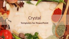  Presentation with old compass antique paper - Colorful PPT theme enhanced with vintage culinary - old paper for recipes backdrop and a  colored foreground