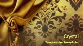  Presentation with curtain - Slide deck with old style stage - curtain background and a tawny brown colored foreground