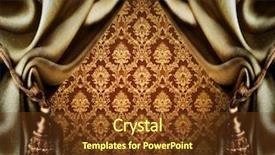  Presentation with curtains - Colorful slides enhanced with interior decorating grunge styled - curtains backdrop and a tawny brown colored foreground