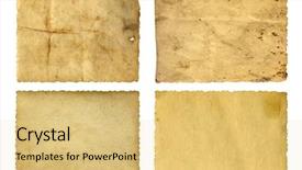  Presentation with old white antique frame - Presentation featuring vintage dirty or grungy paper background and a  colored foreground