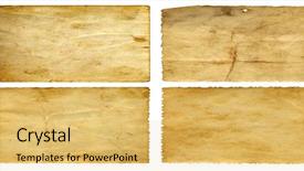  Presentation with old white antique frame - Colorful presentation theme enhanced with vintage dirty or grungy paper backdrop and a yellow colored foreground