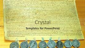  Presentation with vintage - Cool new presentation with vintage document backdrop and a yellow colored foreground