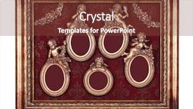  Presentation with baroque - Slide deck consisting of vintage doves - few oval baroque frames background and a tawny brown colored foreground