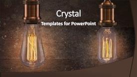  Presentation with light bulbs - Slide deck with vintage edison light bulbs background and a wine colored foreground