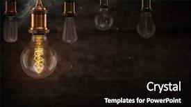  Presentation with light bulbs - Amazing presentation design having vintage edison light bulbs backdrop and a black colored foreground