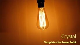  Presentation with light bulb - Beautiful theme featuring vintage-electric-bulb-lamp backdrop and a tawny brown colored foreground