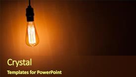  Presentation with light hanging - Audience pleasing PPT theme consisting of vintage electric bulb lamp backdrop and a tawny brown colored foreground