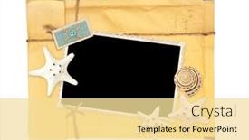  Presentation with old memories - PPT theme consisting of vintage-element-for-scrapbooking-old background and a blonde colored foreground