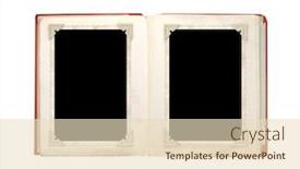  Presentation with blank old book - Colorful slides enhanced with vintage-elements-for-scrapbooking-old backdrop and a lemonade colored foreground