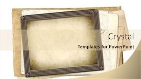  Presentation with vintage retro - PPT theme having vintage-elements-for-scrapbooking-old background and a lemonade colored foreground