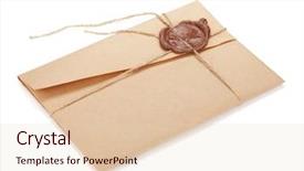  Presentation with stamp - Amazing slide set having vintage envelope with stamp isolated backdrop and a lemonade colored foreground