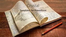  Presentation with travel journal - Slide set enhanced with vintage-expedition-journal background and a coral colored foreground