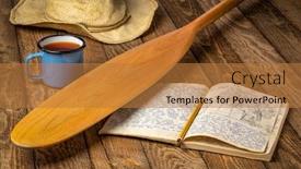  Presentation with travel journal - Presentation design enhanced with vintage-expedition-journal background and a gold colored foreground