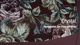  Presentation with roses - Colorful slides enhanced with fabric with large roses background backdrop and a tawny brown colored foreground