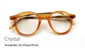  Presentation with tortoise - PPT layouts enhanced with vintage-faux-tortoise-shell-eyeglasses background and a white colored foreground