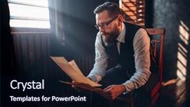  Presentation with writing education female writer - Colorful presentation enhanced with vintage feather lamp - bearded writer in glasses reads backdrop and a wine colored foreground