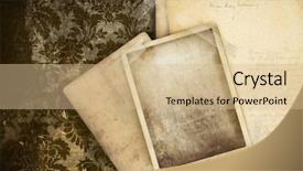  Presentation with vintage floral - Audience pleasing PPT layouts consisting of vintage floral background with old backdrop and a soft green colored foreground