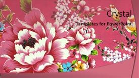  Presentation with vintage floral - Theme enhanced with vintage flower - floral pattern background and a coral colored foreground