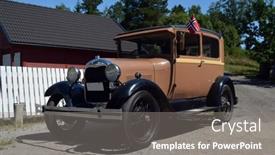 Presentation with ford - Presentation design consisting of vintage-ford-model-t background and a gray colored foreground
