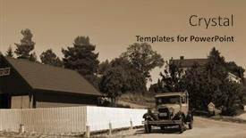  Presentation with ford - Theme featuring vintage-ford-model-t background and a coral colored foreground