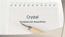  Presentation with fountain pen - Cool new presentation theme with vintage fountain pen notepad backdrop and a white colored foreground