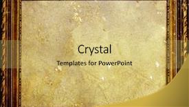  Presentation with fancy - Theme featuring vintage frame on grunge wall background and a yellow colored foreground