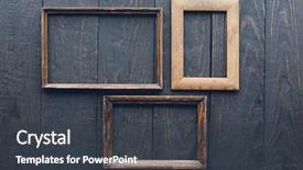  Presentation with vintage floral frames - PPT layouts featuring vintage frames on old wooden background and a dark gray colored foreground