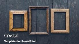  Presentation with frame - PPT theme having vintage frames on old wooden background and a tawny brown colored foreground