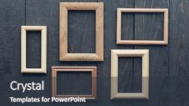  Presentation with frame - Cool new slides with vintage frames on old wooden backdrop and a tawny brown colored foreground