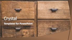  Presentation with antique - Presentation with antique wooden drawers background and a tawny brown colored foreground