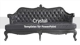  Presentation with black chalkboard vintage blackboard isolated - Cool new presentation theme with isolated armchair black genuine leather backdrop and a dark gray colored foreground