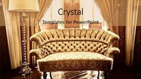  Presentation with luxury hotel - PPT theme having hotel furniture - luxury interior background and a yellow colored foreground