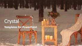  Presentation with decor - Amazing presentation design having vintage furniture with wedding decor backdrop and a coral colored foreground