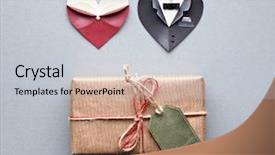  Presentation with vintage paper - Beautiful slide set featuring vintage gift box with blank backdrop and a light gray colored foreground