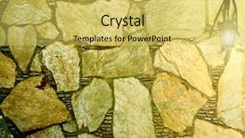  Presentation with advertising - Slides with vintage glowing lantern on a wall for advertising background and a yellow colored foreground