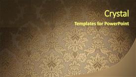  Presentation with vintage floral - PPT layouts with vintage golden floral pattern wallpaper background and a tawny brown colored foreground