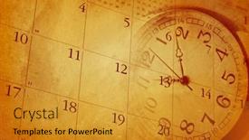  Presentation with vintage clock - PPT layouts having vintage-grunge-clock-face background and a gold colored foreground