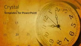  Presentation with vintage clock - PPT layouts enhanced with vintage-grunge-clock-face background and a gold colored foreground