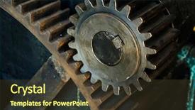  Presentation with lathe - Audience pleasing slide deck consisting of vintage grunge gear of lathe backdrop and a tawny brown colored foreground